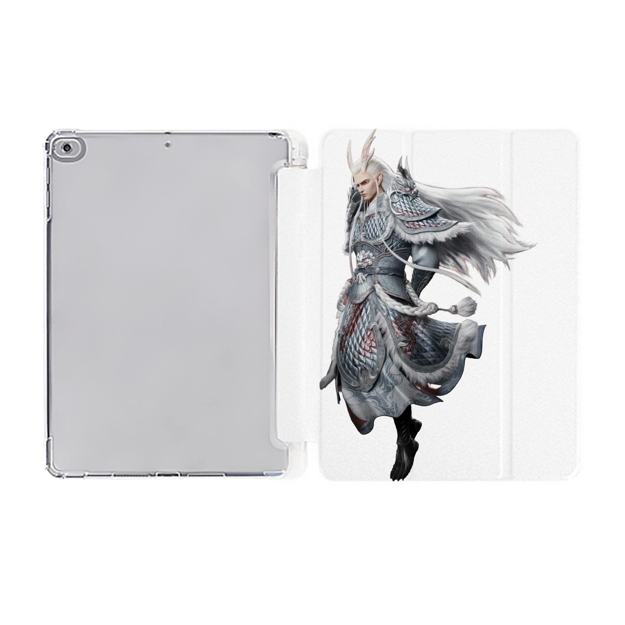 （画像用） Ne Zha 2 ナタ 魔童の大暴れ IPad ケース ペン収納付き 三つ折りスタンド PUレザー×シリコン 対応機種9.5/10.5/10.9インチ